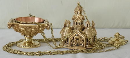 Brass Gothic Thurible 8545
